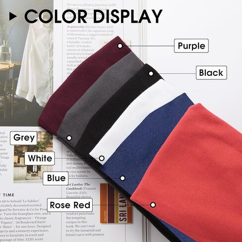 Sports Moisture Wicking Headbands for Men & Women - Sweatbands for Running, Cycling, Football, Yoga, Hairbands (6PCS) in Kuwait