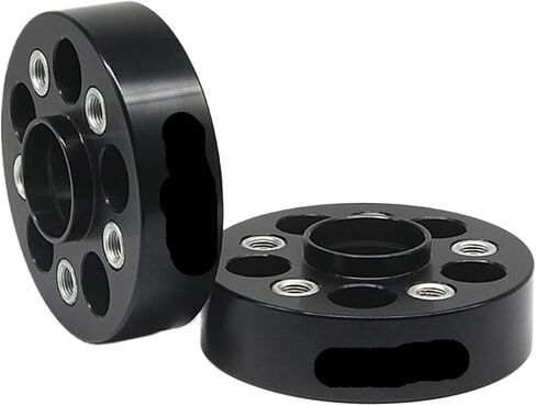 2Pieces 20/25/30/35/50mm Aluminum Alloy CNC Wheel Spacers Suit PCD 5x100 CB 57.1 Compatible For Audi A1, A2, A3, TT Compatible For Volkswagen FOX, GOLF(2PCS 20mm Black) in Saudi Arabia