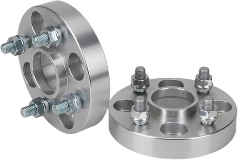 2Pieces PCD 4x100 Center Hole 54.1mm Wheel Forged Spacers Adapter Compatible For Toyota Yaris, Compatible For Vios, K2 / PICANTO Flange Gasket M12x1.5(2PCS 25mm Silver) in Kuwait