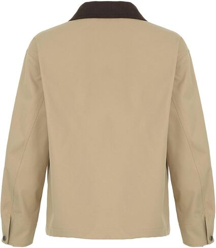 Womens Lightweight Jacket with Corduroy Collar Oversized Barn Jackets Cropped Zip Up Workwear Jacket in Saudi Arabia
