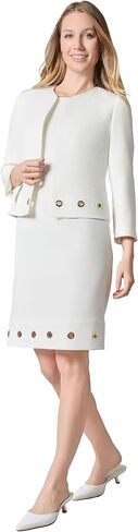 Kasper Women's Crepe Boxylylless JKT W Gromets in Kuwait