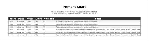 ختم عداد سرعة النقل التلقائي متوافق مع شيفروليه C3500 1988 P-2920118 in Kuwait