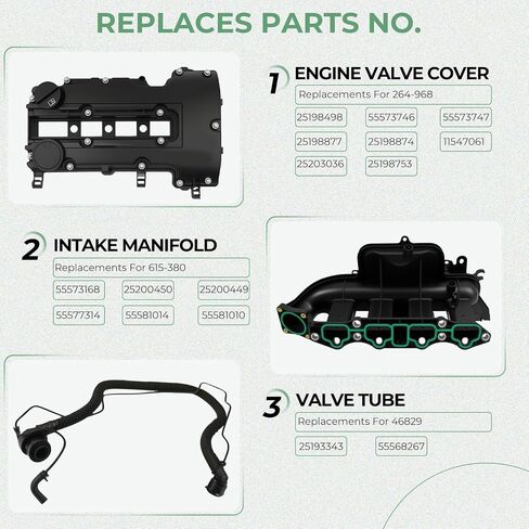 طقم غطاء صمامات الصمامات المنوع المقبول متوافقة مع شيفروليه كروز سونيك تراكس تتبع Volt Buick Encore 1.4L 2011-2021 استبدال 615-380 55573746 25193343 25198498 25200449 55577314 in Kuwait