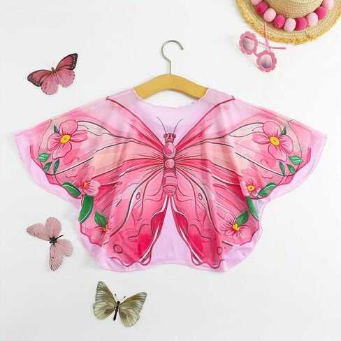 فتاة السباحة تستر أطفال الفراشة على الشاطئ التستر شيفون الأكمام الطويلة لف ثوب السباحة 4-7 سنوات in Kuwait