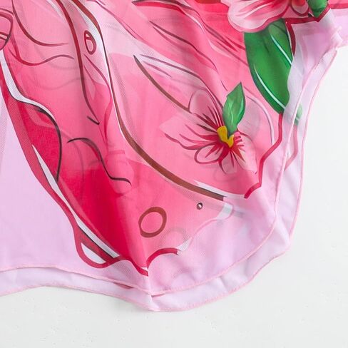 فتاة السباحة تستر أطفال الفراشة على الشاطئ التستر شيفون الأكمام الطويلة لف ثوب السباحة 4-7 سنوات in Kuwait