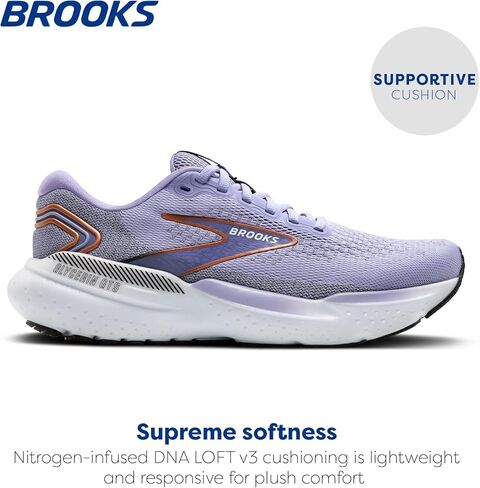Brooks Women’s Glycerin GTS 21 Supportive Running Shoe - Lavender/Black/Copper - 10.5 Medium in Saudi Arabia