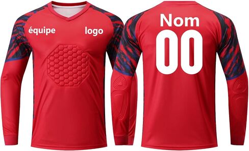 Custom Goalkeeper Jersey for All Ages - Quick-Dry Breathable Goalie Shirt with Name - Adults/Kids/Teens in Kuwait