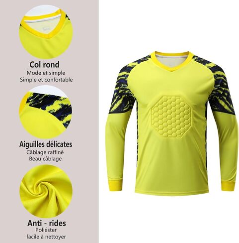 Custom Goalkeeper Jersey for All Ages - Quick-Dry Breathable Goalie Shirt with Name - Adults/Kids/Teens in Kuwait
