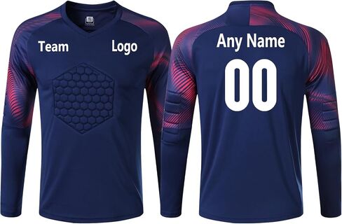 Quick-Dry Breathable Goalie Shirt with for All Ages - Custom Goalkeeper Jersey - Adults/Kids/Teens in Kuwait