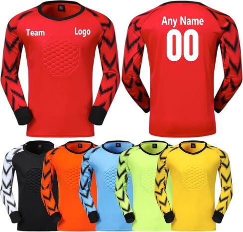 Quick-Dry Breathable Goalie Soccer Jersey for All Ages - Custom Goalkeeper Jersey Sports Shorts - Adults/Kids/Teens in Kuwait