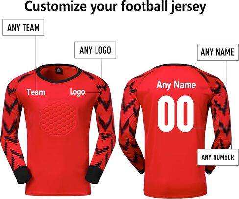 Quick-Dry Breathable Goalie Soccer Jersey for All Ages - Custom Goalkeeper Jersey Sports Shorts - Adults/Kids/Teens in Kuwait