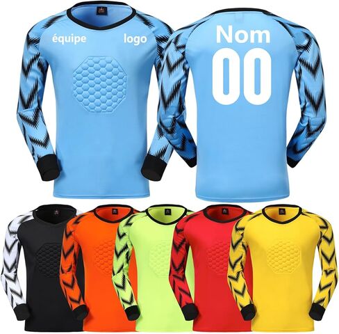 Quick-Dry Breathable Goalie Soccer Jersey for All Ages - Custom Goalkeeper Jersey Sports Shorts - Adults/Kids/Teens in Kuwait