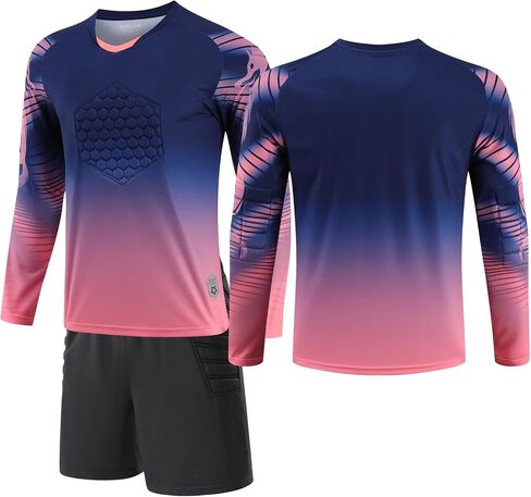 Customized Goalkeeper Jerseys Children's Goalkeeper Uniforms Soccer Jerseys Sets with Sponge Protective Pads Youth Adults in Saudi Arabia