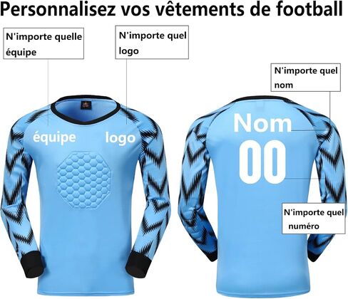 Quick-Dry Breathable Goalie Soccer Jersey for All Ages - Custom Goalkeeper Jersey Sports Shorts - Adults/Kids/Teens in Kuwait