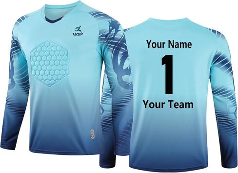 Customized Goalkeeper Jerseys Children's Goalkeeper Uniforms Soccer Jerseys Sets with Sponge Protective Pads Youth Adults in Saudi Arabia