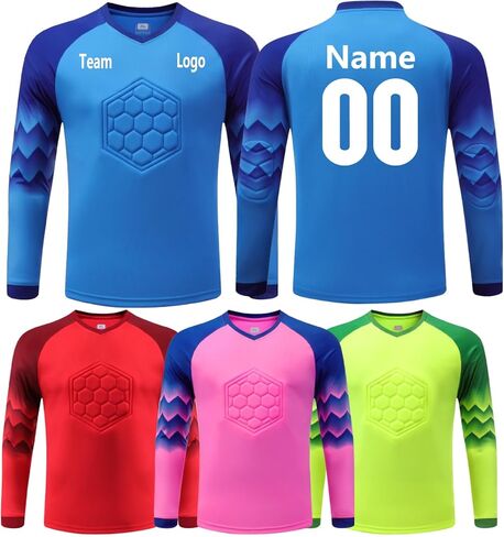 Customized Football Goalkeeper Suit Set, Goalkeeper Football Shirt, Goalkeeper Uniform, Quick Drying and Breathable in Kuwait