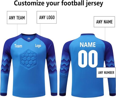 Customized Football Goalkeeper Suit Set, Goalkeeper Football Shirt, Goalkeeper Uniform, Quick Drying and Breathable in Kuwait