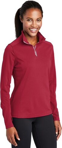 SPORT-TEK Women's Sport-Wick Textured 1/4-Zip Pullover LST860 in Saudi Arabia