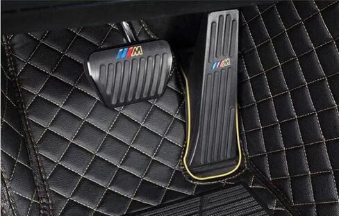 Custom Making Car Floor Mats for 95% Sedan SUV Sports Car Full Coverage Cute Men Women Pads Protection Non-Slip Leather Floor Liners (Black) in Saudi Arabia