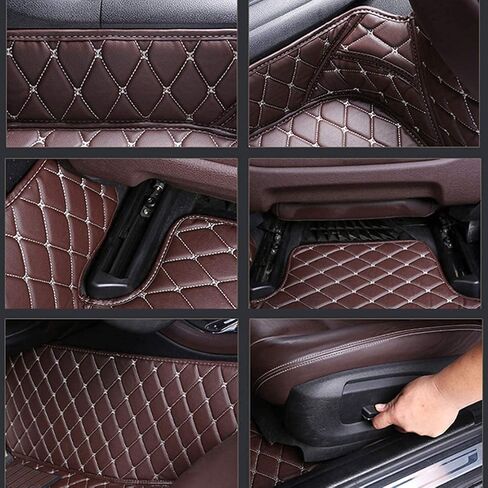 Custom Making Car Floor Mats for 95% Sedan SUV Sports Car Full Coverage Cute Men Women Pads Protection Non-Slip Leather Floor Liners (Black) in Saudi Arabia