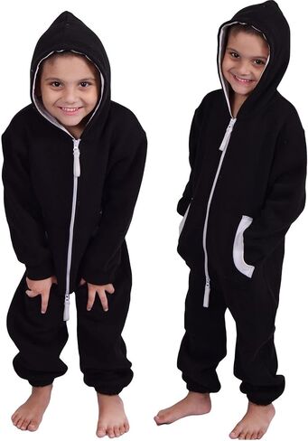 Girls Boys Fleece Overall All in One Jumpsuit New Age 5 6 7 8 9 10 11 12 13 Years in Saudi Arabia
