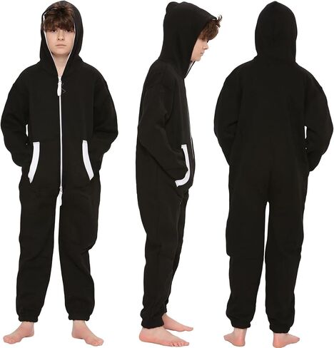 Girls Boys Fleece Overall All in One Jumpsuit New Age 5 6 7 8 9 10 11 12 13 Years in Saudi Arabia