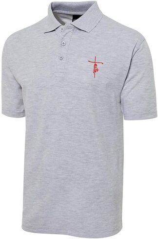 Jesus Cross Embroidery Shrot Sleeve Polo Shirts Embroidered Men's Shirts in Kuwait