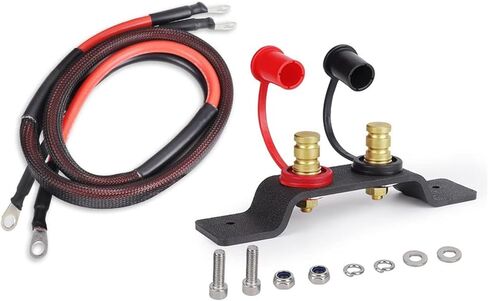 Battery Jump Post 3/8in M10 Terminal Charging Relocation Kit Replacement for Can Am X3 2 4 Seats Polaris RZR UTV ATV Trucks Trailers Tractor Mower Boat Made of Copper Rubber in Saudi Arabia