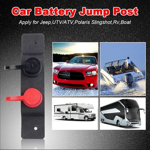 Battery Jump Post 3/8in M10 Terminal Charging Relocation Kit Replacement for Can Am X3 2 4 Seats Polaris RZR UTV ATV Trucks Trailers Tractor Mower Boat Made of Copper Rubber in Saudi Arabia