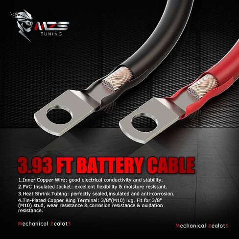 MZS Battery Relocation Kit, Remote Battery Terminals Changing Jump Post Cable and Bracket Universal Compatible with X3 RZR UTV ATV Trucks Car RV Tractor Trailer Boat in Saudi Arabia