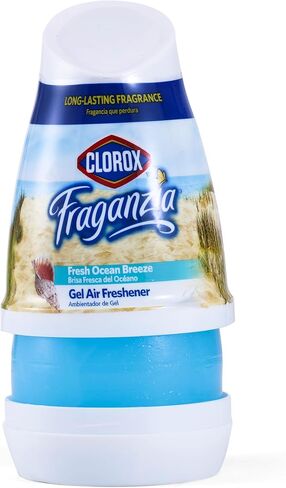 Clorox Fraganzia Cone Gel Air Stremeener - Brish Ocean Beze - Gel Long -Ulricting Air Air For Clostets ، Bathouns ، Methods ، Offices - Air Artors للمنزل أو غرفة النوم أو السيارة - حزمة واحدة ، 6 أوقية in Kuwait