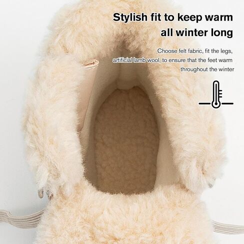 KOLILI Women's Winter Snow Boots Waterproof Warm Duck Boots Outdoor in Kuwait