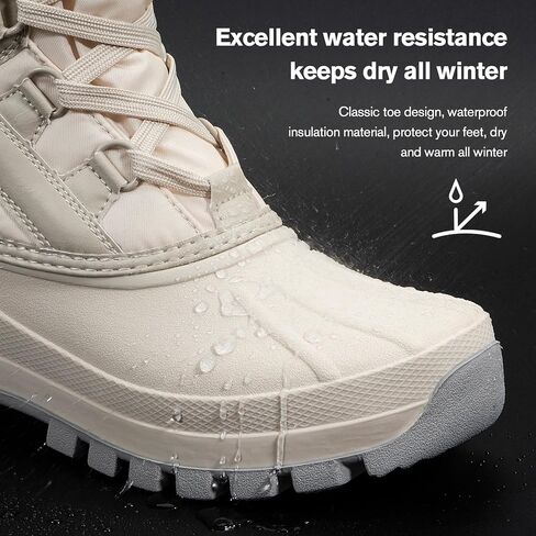 KOLILI Women's Winter Snow Boots Waterproof Warm Duck Boots Outdoor in Kuwait