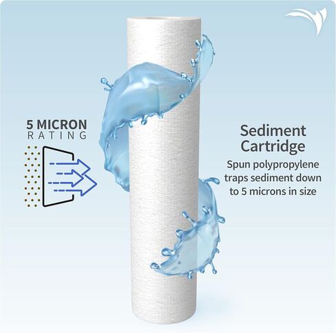AquaticLife 10-Inch Sediment, Carbon Block and Carbon Plus Chloramine Water Filter Replacement Cartridge Kit for RODI System Reverse Osmosis Deionization Filtration Unit in Saudi Arabia