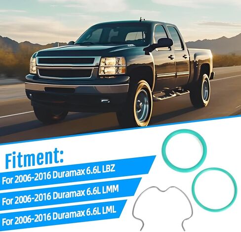 لعام 2006-2016 Duramax 6.6L مقطع خرطوم الرادياتير السفلي ومجموعة الختم in Kuwait