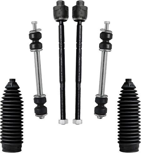 Detroit Axle - End Front End 12pc مجموعة تعليق لـ RWD Chevy Silverado GMC Sierra 1500 1999-2006 ، 4 أذرع تحكم مع مفاصل الكرة 2 قضبان Sway 4 RODS 2 BOOTS 2000 2001 2002 2004 2004 in Kuwait