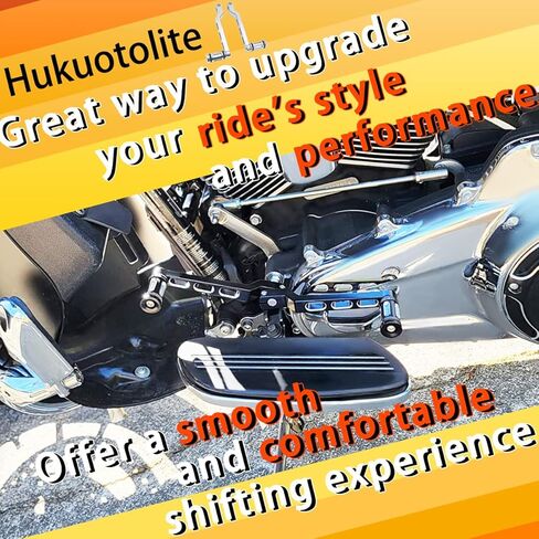 Heel Toe Shift Pegs, Aluminum Front+Rear Levers w/Shifter Pegs for Harley 1986-2017 FL Softail,1988-2023 Touring Road King Road Glide Street Glide Electra Glide and 2008-2023 Trike Black in Kuwait