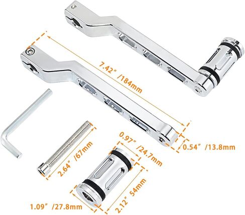 Heel Toe Shift Pegs, Aluminum Front+Rear Levers w/Shifter Pegs for Harley 1986-2017 FL Softail,1988-2023 Touring Road King Road Glide Street Glide Electra Glide and 2008-2023 Trike Black in Kuwait