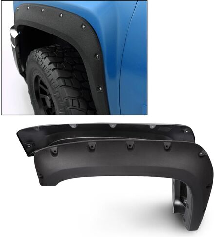 G-Plus Fender Flares تناسب 2007-2013 Chevy Silverado 1500 2500HD/3500HD (78.7 "/97.6" أسطول الأسطول من الأسطوان in Kuwait