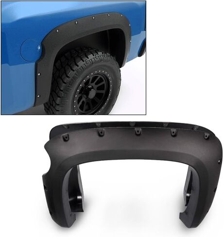 G-Plus Fender Flares تناسب 2007-2013 Chevy Silverado 1500 2500HD/3500HD (78.7 "/97.6" أسطول الأسطول من الأسطوان in Kuwait