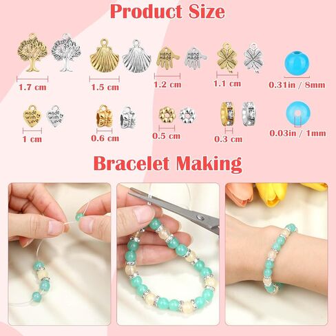 shynek 476 Pieces 10mm Round Glass Beads for Jewelry Making, 28 Colors Crystal Beads for Bracelets Jewelry Making and DIY Crafts in Kuwait