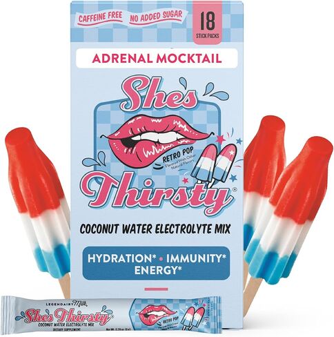 عبوات الحليب الأسطورية للترطيب العطشى | مكمل الكورتيزول لتخفيف التوتر ودعم الغدة الكظرية | مسحوق إلكتروليتات ماء جوز الهند، بطيخ، بدون إضافة سكر، 18 قيراط in Kuwait