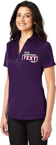 Custom Embroidered Shirts for Women - Add Your Text - Personalized Embroidery Polyester Polos in Kuwait