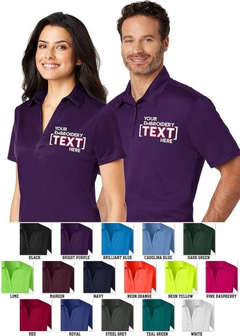 Custom Embroidered Shirts for Women - Add Your Text - Personalized Embroidery Polyester Polos in Kuwait