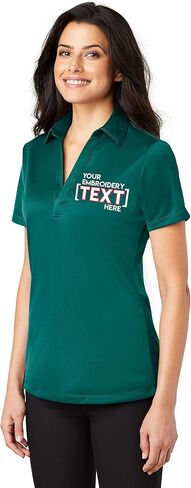 Custom Embroidered Shirts for Women - Add Your Text - Personalized Embroidery Polyester Polos in Kuwait