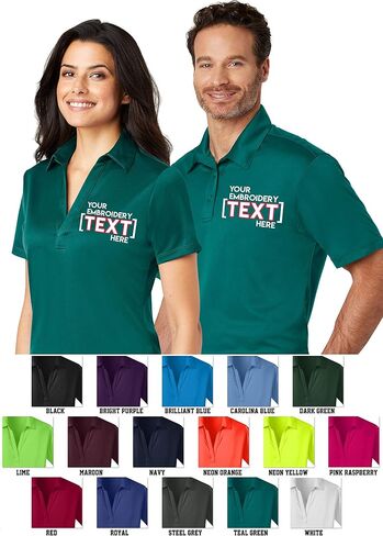 Custom Embroidered Shirts for Women - Add Your Text - Personalized Embroidery Polyester Polos in Kuwait
