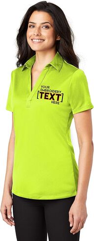 Custom Embroidered Shirts for Women - Add Your Text - Personalized Embroidery Polyester Polos in Kuwait