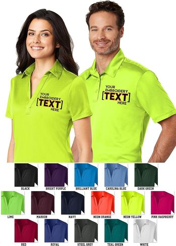 Custom Embroidered Shirts for Women - Add Your Text - Personalized Embroidery Polyester Polos in Kuwait