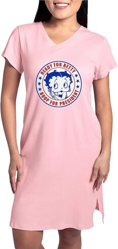 Cafepress Betty Boop جاهز لبيتي نيوم للسيدات ، قميص بيجاما طويل ناعم ، كوتون PJS/بيجاما in Saudi Arabia