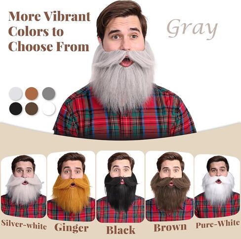 Honcloud Men's Realistic Fake Beard for Cosplay and Halloween Costume Party in Kuwait